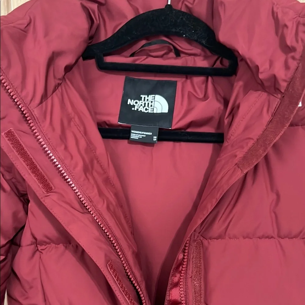 The North Face Burgundy Puffer Jacket - Picture 10 of 16